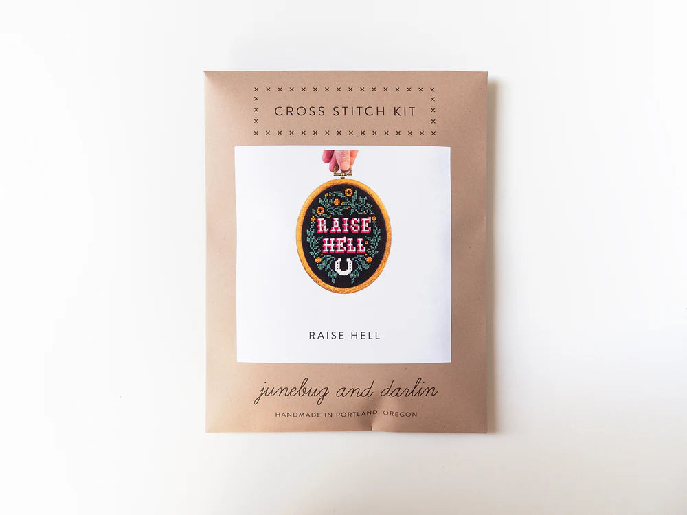 Raise Hell Cross Stitch Kit