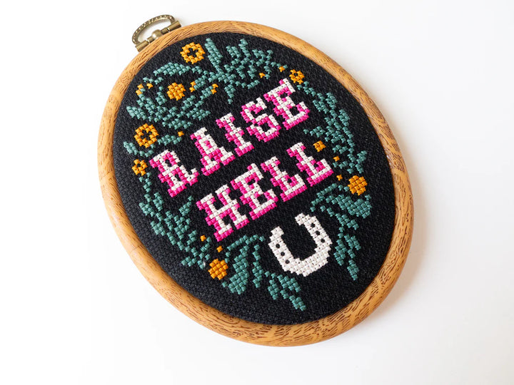 Raise Hell Cross Stitch Kit
