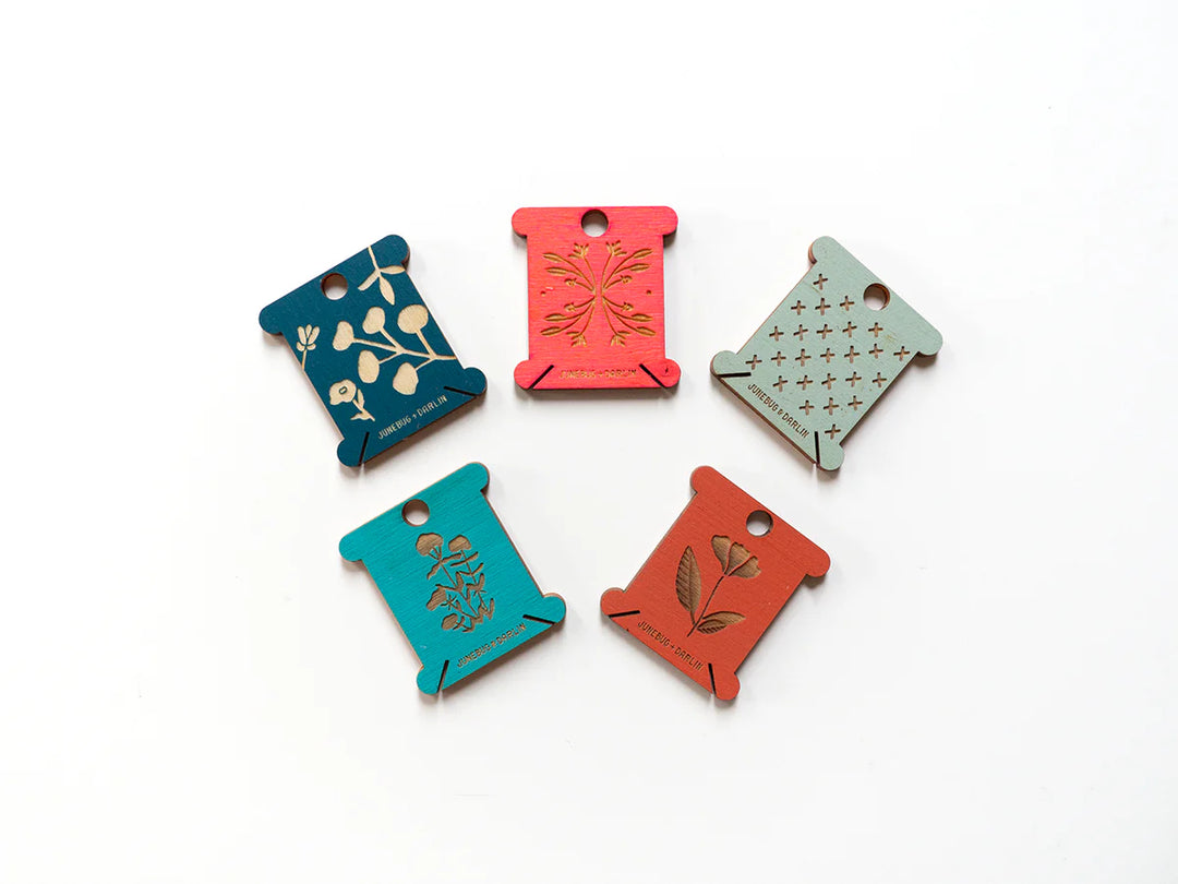 Wooden Floss Bobbins (5 pack)