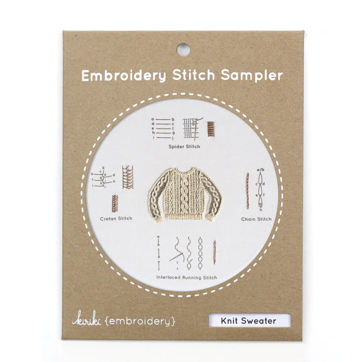 Knit Sweater Embroidery Stitch Sampler – Snuggly Monkey