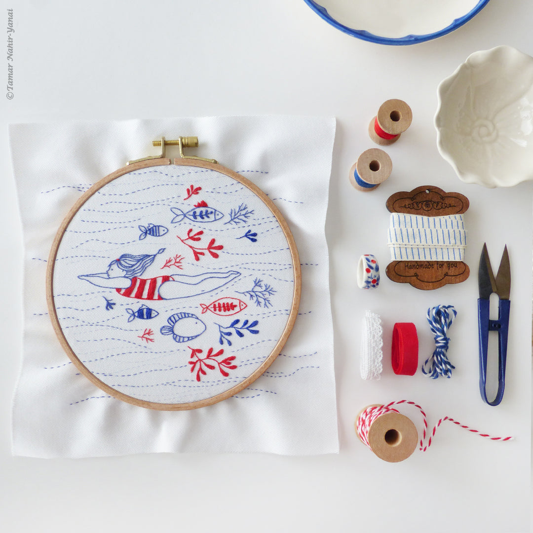 Little Swimmer Embroidery Kit