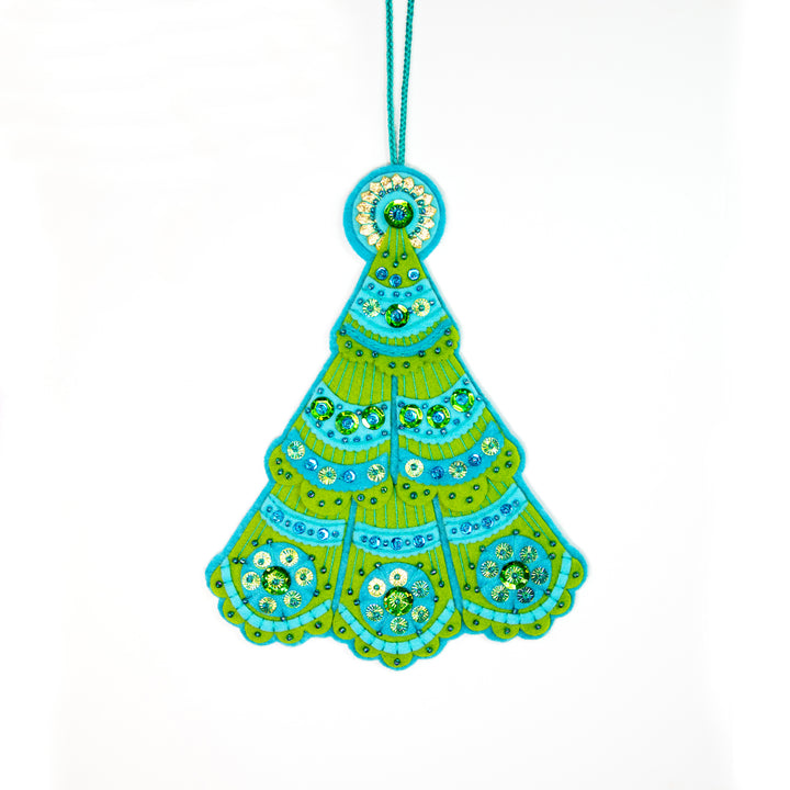 Shimmering Trees Wool Felt Ornament Kit