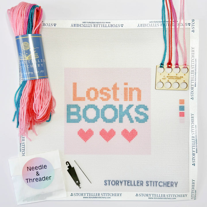 Modern Needlepoint Kit - Lost in Books