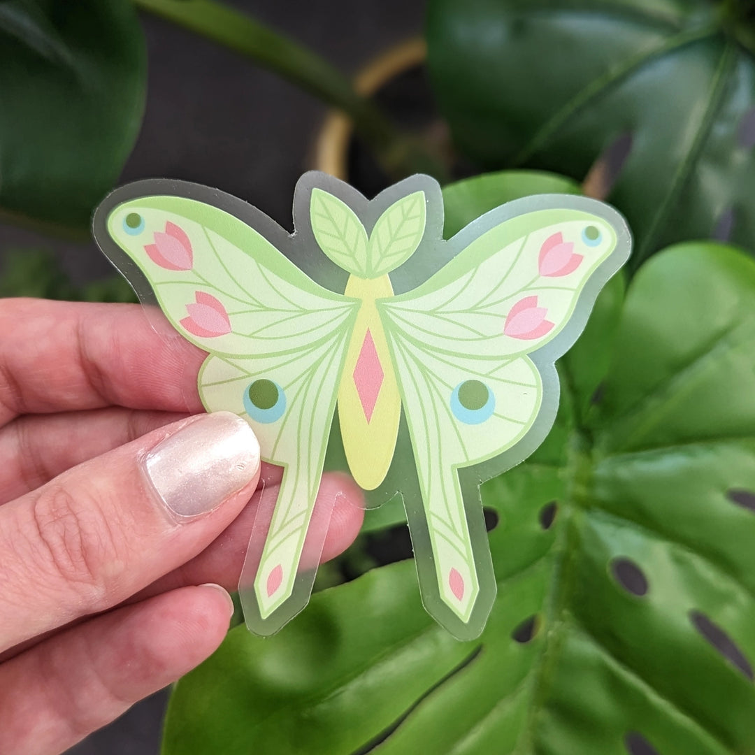 Luna Moth Vinyl Sticker