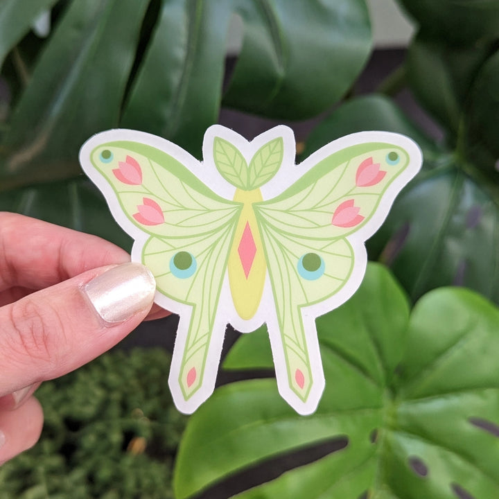Luna Moth Vinyl Sticker