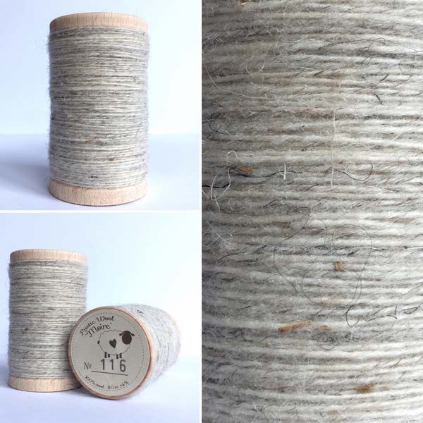 Rustic Pure Wool Thread - Heathered Lt Gray (116)