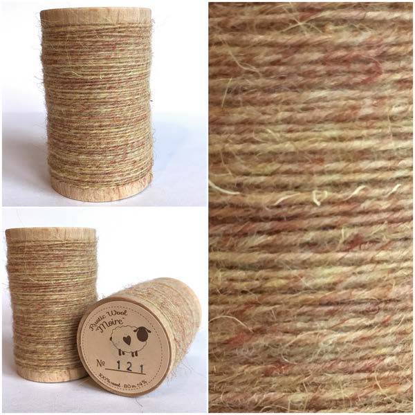 Rustic Pure Wool Thread - Heathered Lt Brown (121)