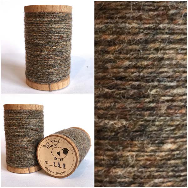 Rustic Pure Wool Thread - Heathered Md Browns (150)