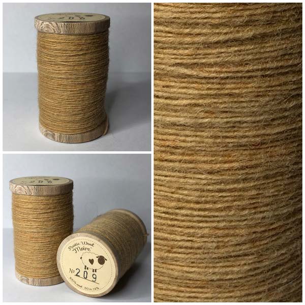 Rustic Pure Wool Thread - Golden Wheat (209)
