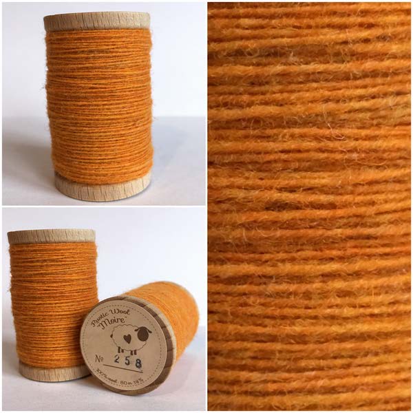 Rustic Pure Wool Thread - Tangerine (258)