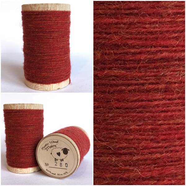 Rustic Pure Wool Thread - Rose Red (280)