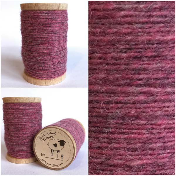 Rustic Pure Wool Thread - Heathered Berry (315)