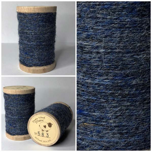 Rustic Pure Wool Thread - Heathered Navy (583)