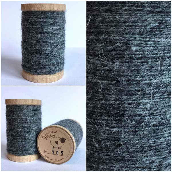 Rustic Pure Wool Thread - Heathered Dark Gray (905)