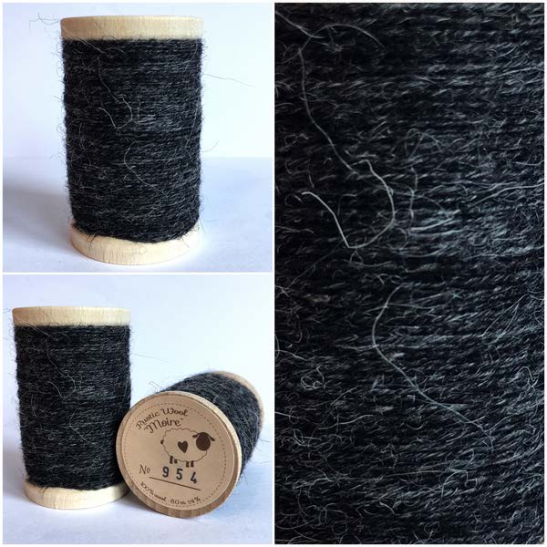 Rustic Pure Wool Thread - Heathered Black (954)