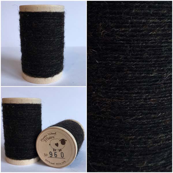 Rustic Pure Wool Thread - Warm Black (960)