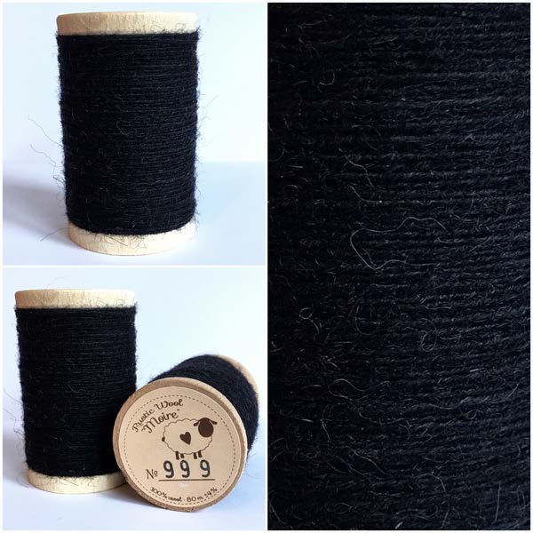 Rustic Pure Wool Thread - Black (999)