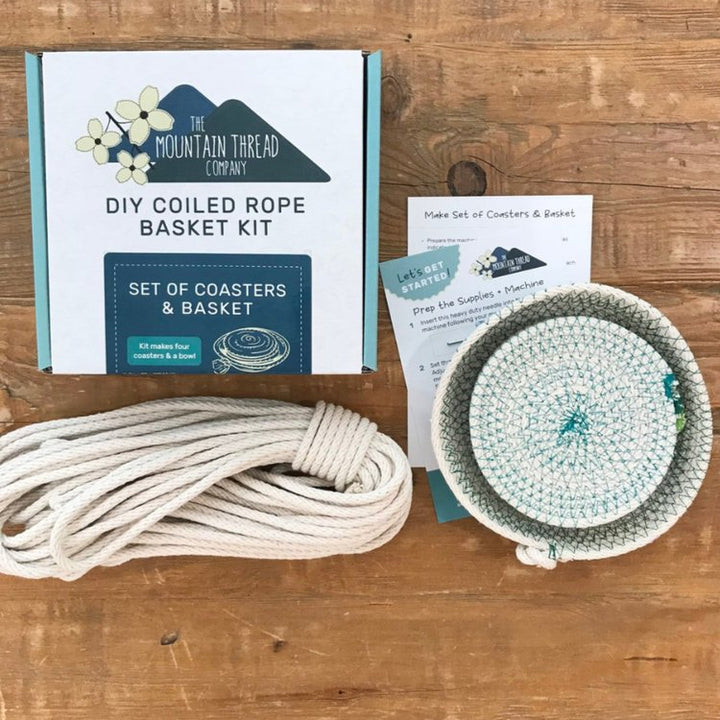 Roped Coil Basket DIY Kit - Coasters and Basket Set