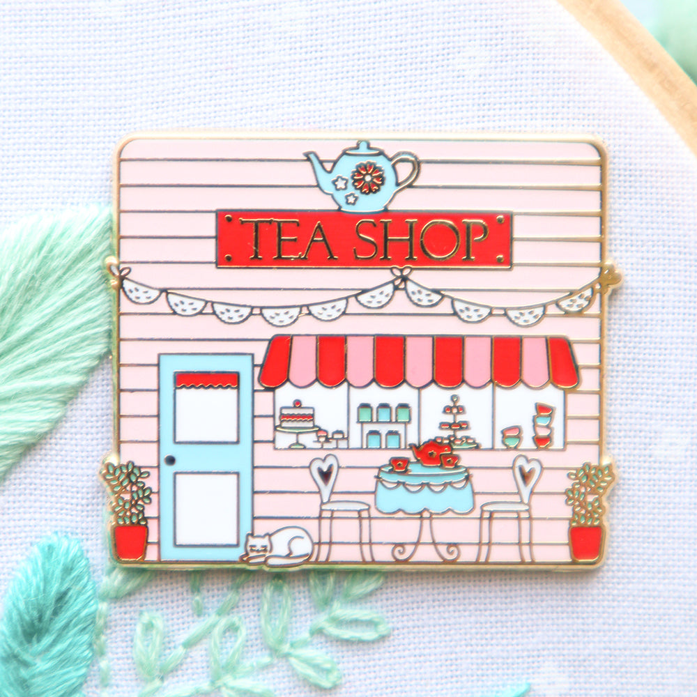 Tea Shop Enamel Needle Minder