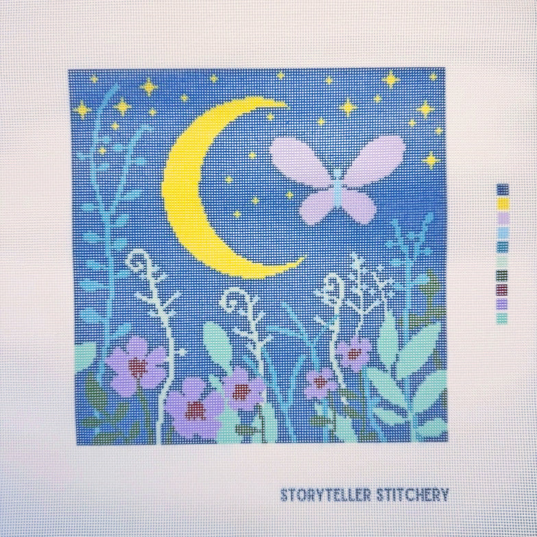 Modern Needlepoint Kit - Midnight Garden