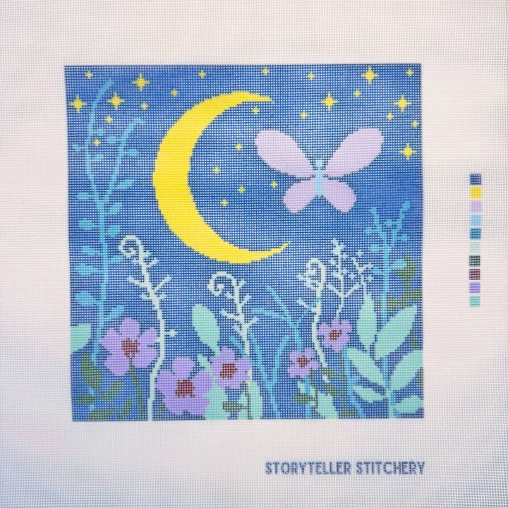 Modern Needlepoint Kit - Midnight Garden