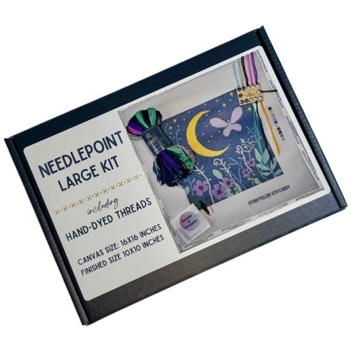 Modern Needlepoint Kit - Midnight Garden