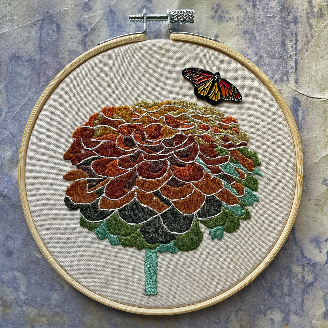 Magnetic Enamel Needle Minder - Pollinators Monarch Butterfly