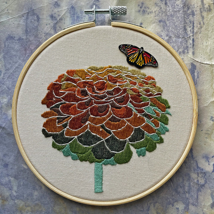 Magnetic Enamel Needle Minder - Pollinators Monarch Butterfly