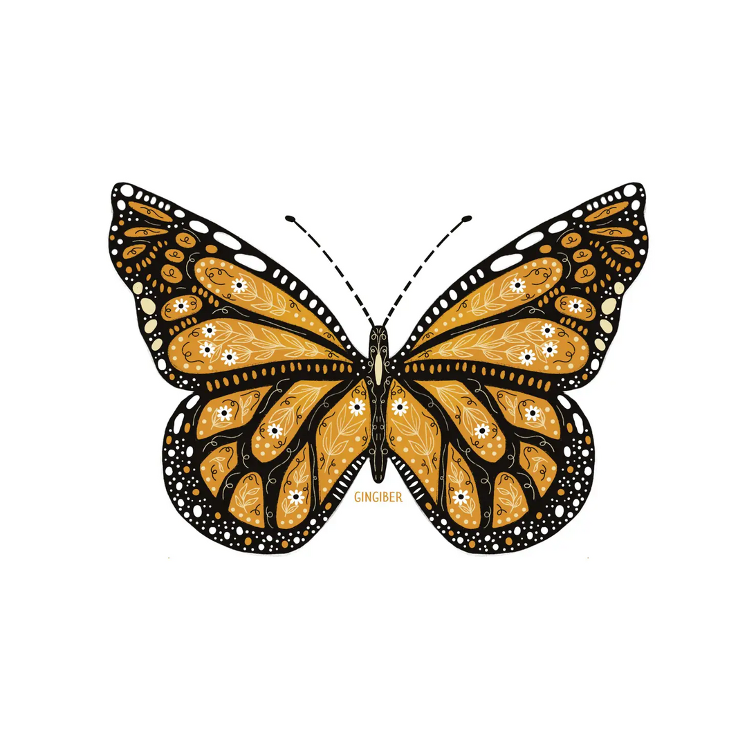 Monarch Butterfly Vinyl Sticker