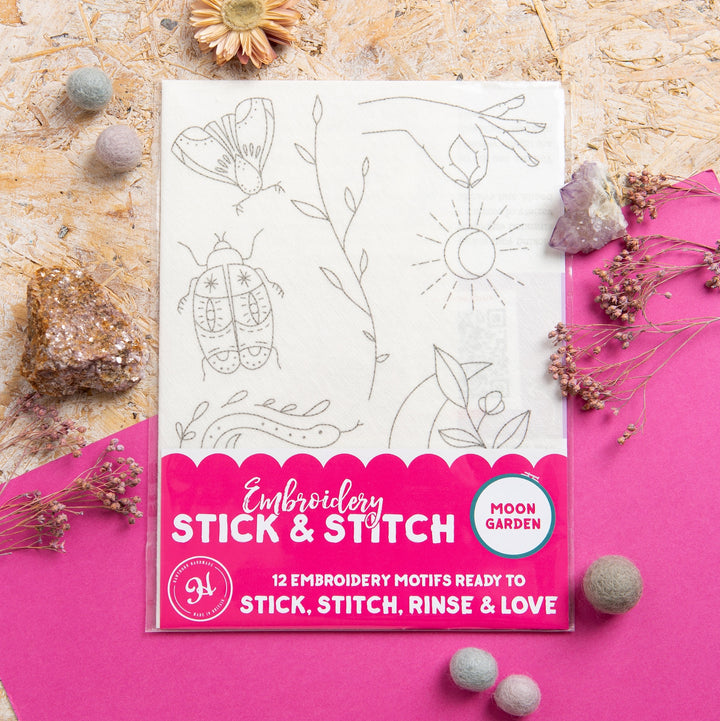 Moon Garden Stick & Stitch Embroidery Patterns