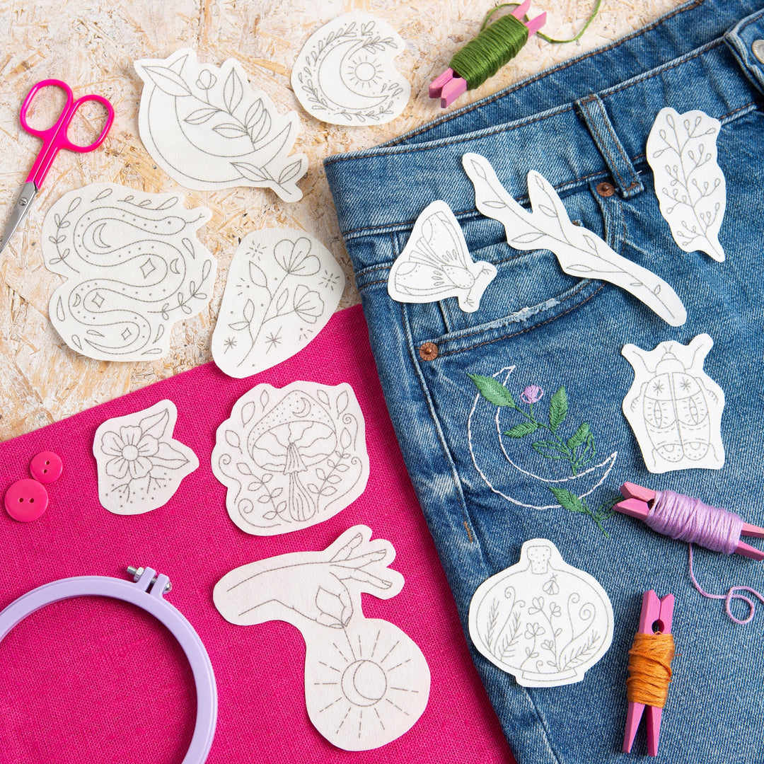 Moon Garden Stick & Stitch Embroidery Patterns