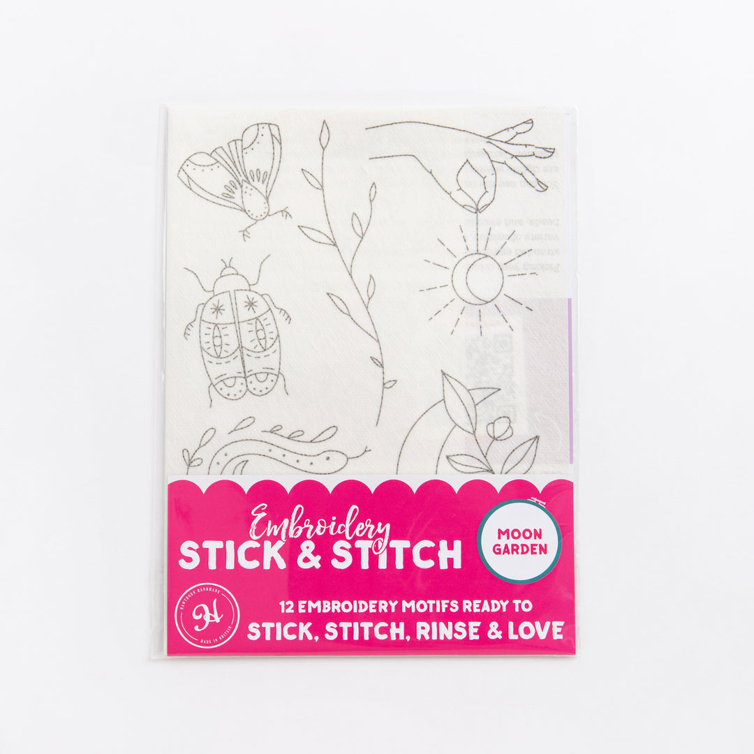 Moon Garden Stick & Stitch Embroidery Patterns