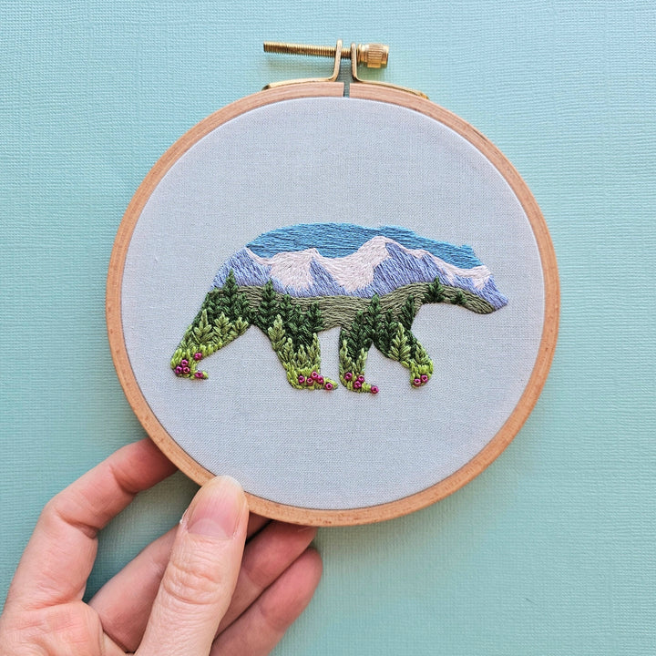 Mountain Bear Embroidery Kit