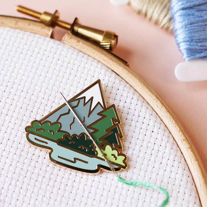 Magnetic Enamel Needle Minder - Mountains