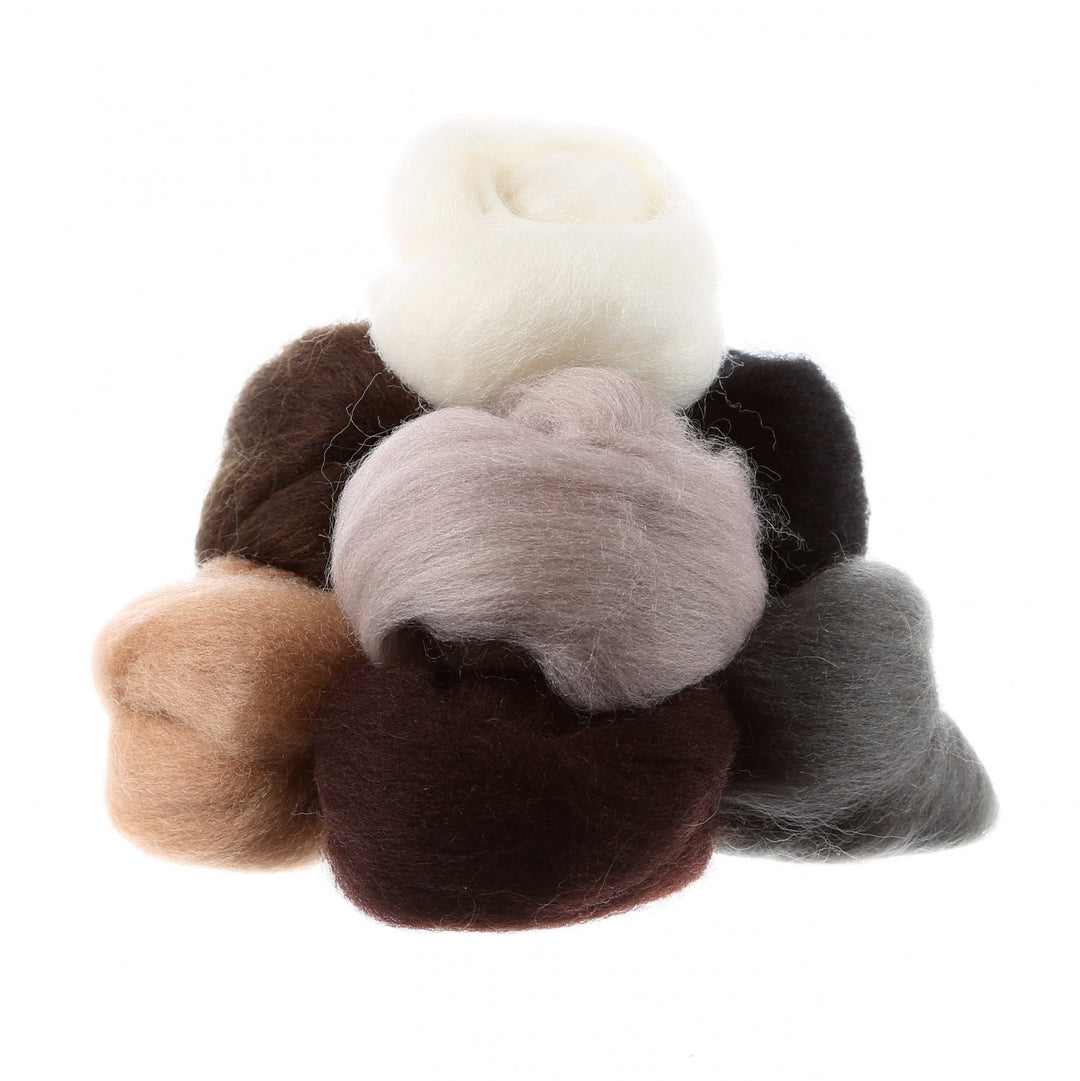 Wool Roving Set - Neutrals