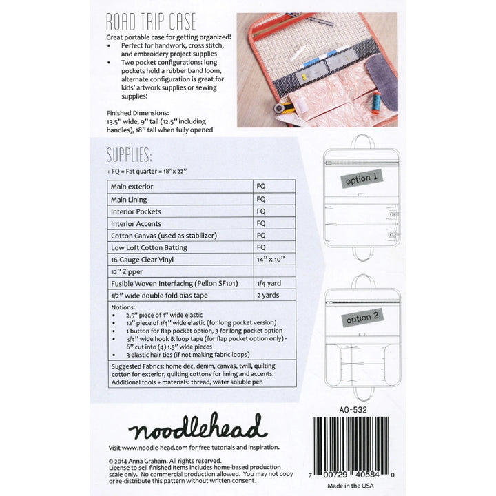 Roadtrip Case Sewing Pattern