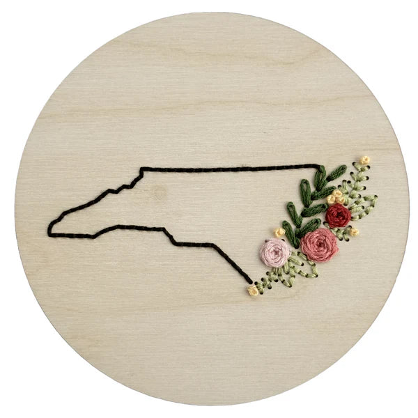 North Carolina Wooden Disk Embroidery Kit