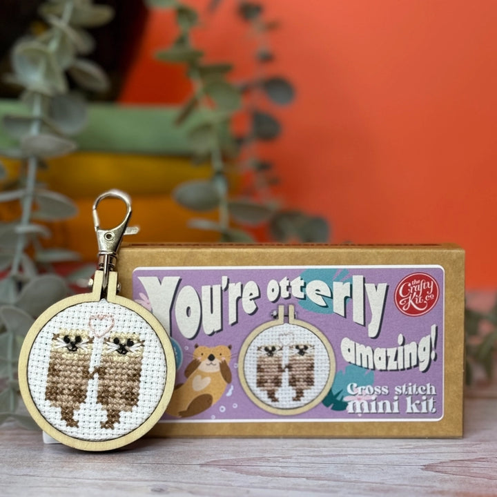 Mini Matchbox Cross Stitch Kit - You're Otterly Amazing!