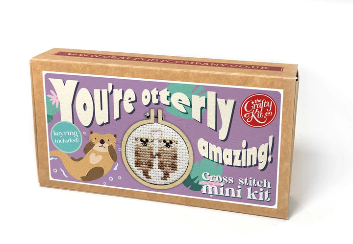 Mini Matchbox Cross Stitch Kit - You're Otterly Amazing!