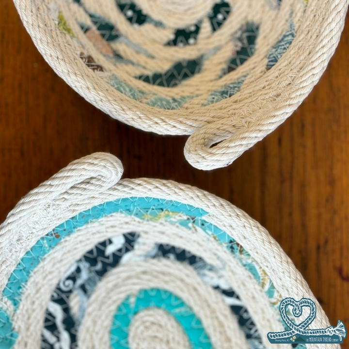 Roped Coil Basket DIY Kit - Two Oval Trays