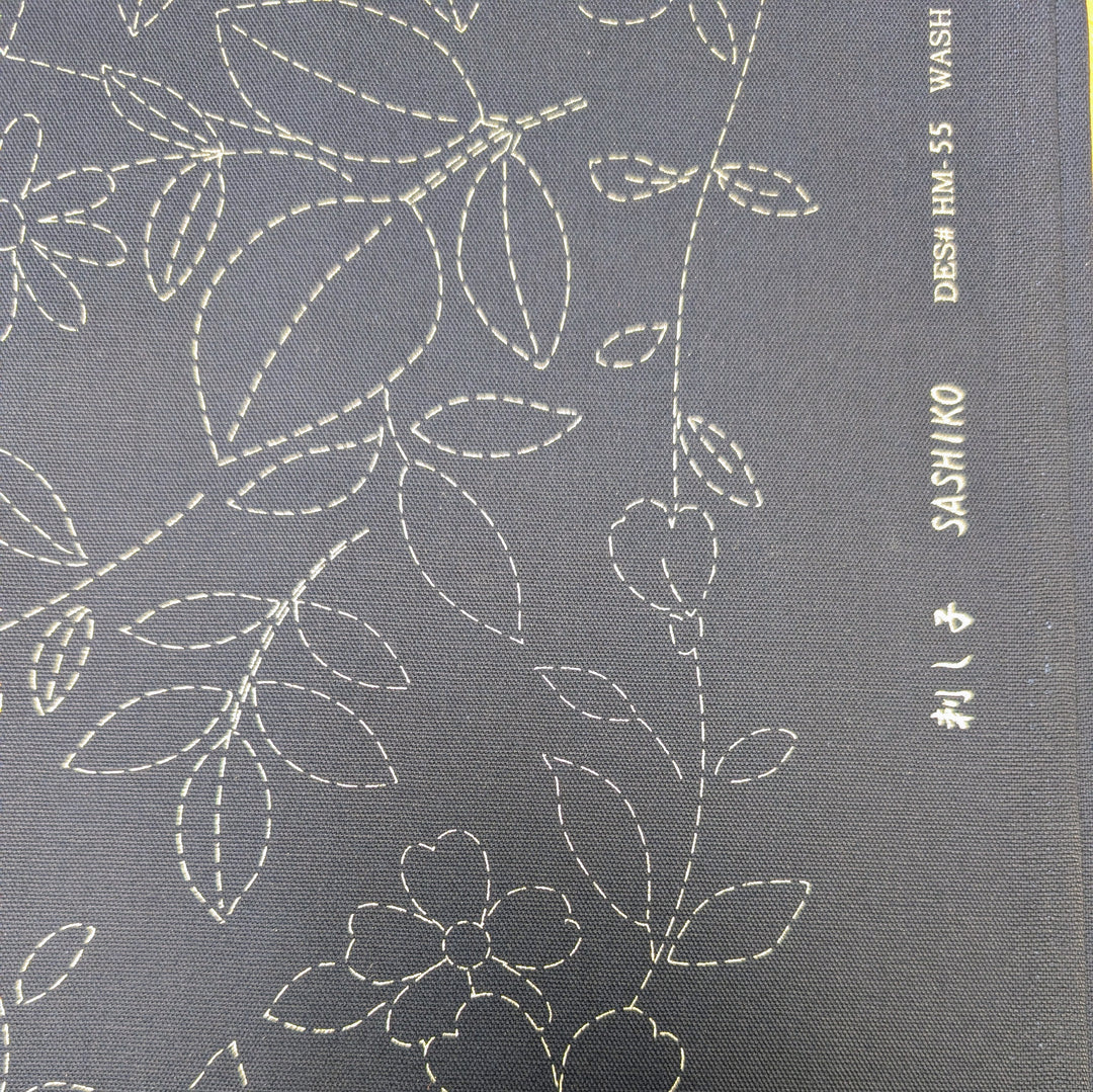 Large Sashiko Panel - Flower Bouquet