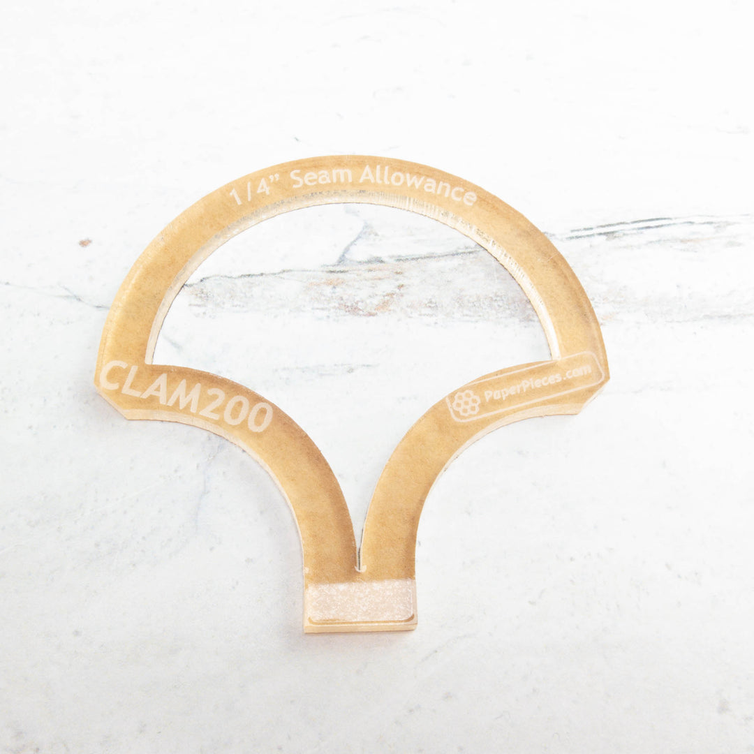 2" Clamshell Acrylic Fabric Cutting Template