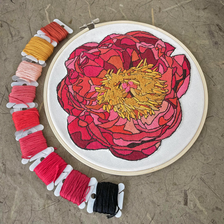 Peony Hand Embroidery Kit