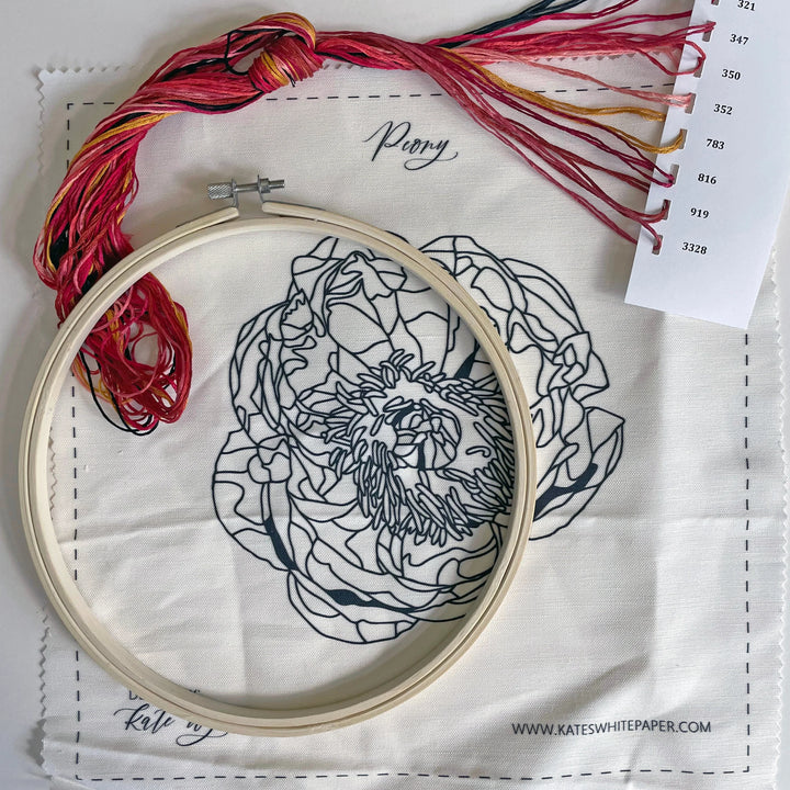 Peony Hand Embroidery Kit