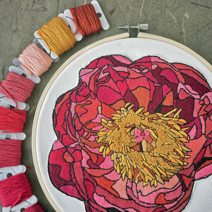 Peony Hand Embroidery Kit