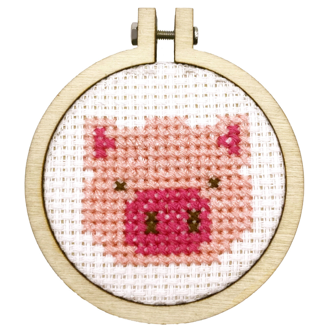 Mini Matchbox Cross Stitch Kit - Missing You Pig Time