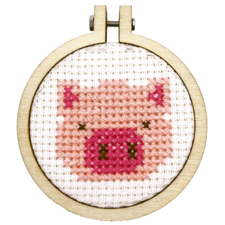 Mini Matchbox Cross Stitch Kit - Missing You Pig Time