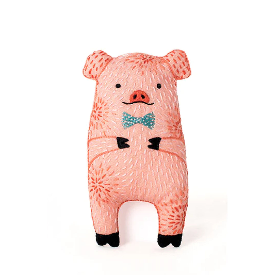 Pig Plushie Embroidery Kit