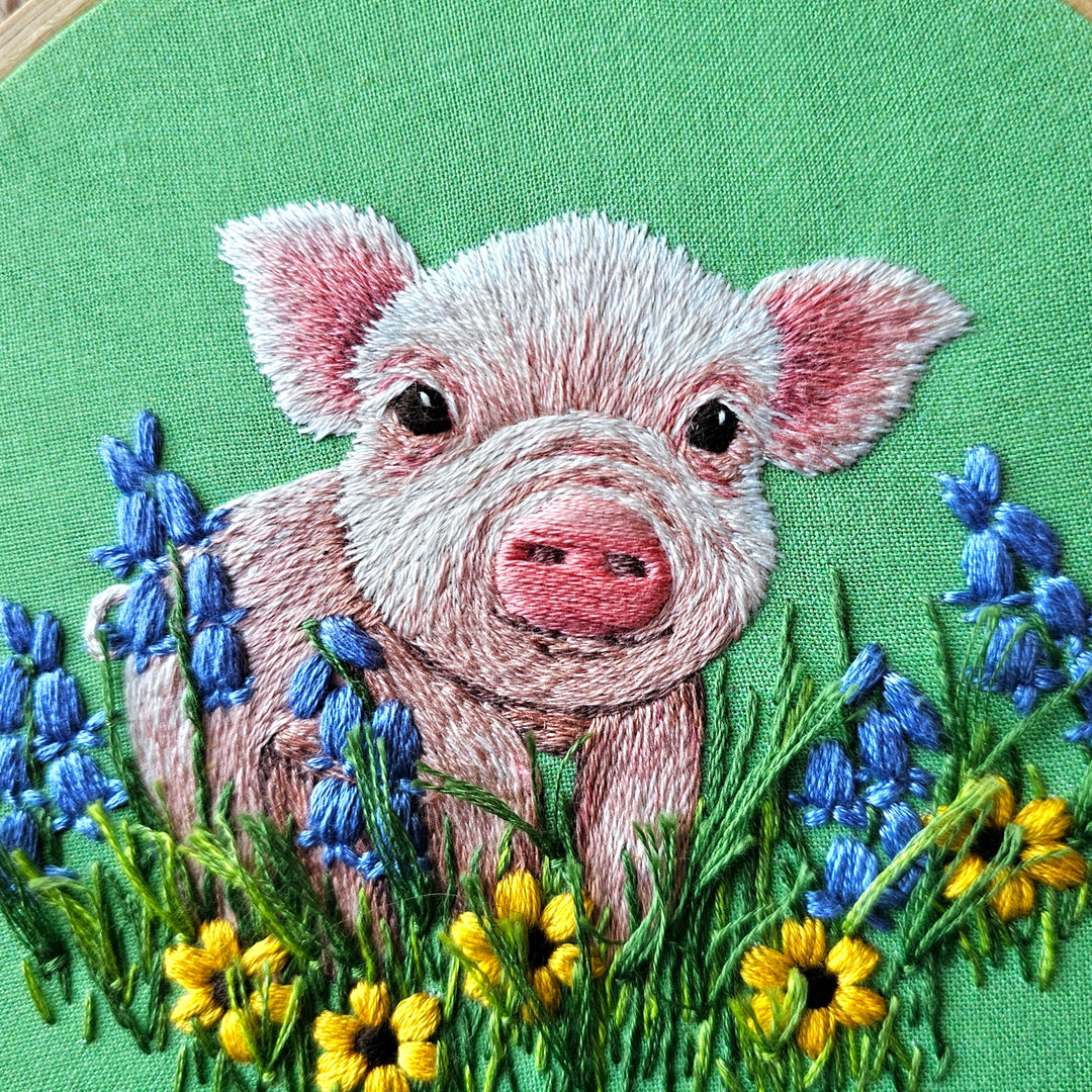 Posing Piglet Embroidery Kit
