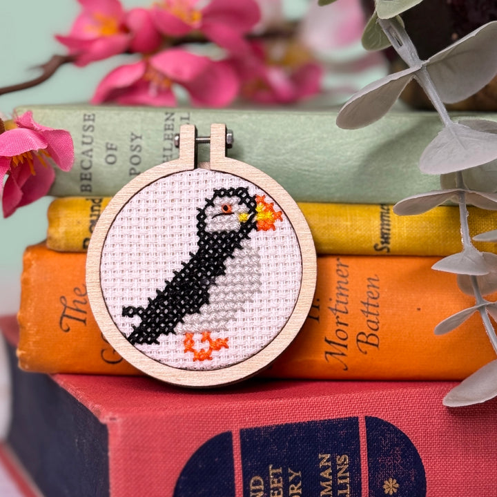 Mini Matchbox Cross Stitch Kit - I Puffin Love You